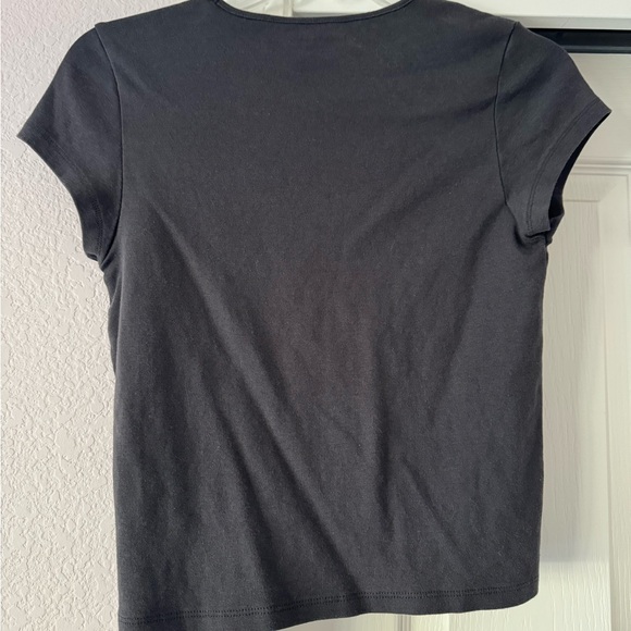 American Eagle Graphic Baby Tee, faded black, size LG - Picture 3 of 3